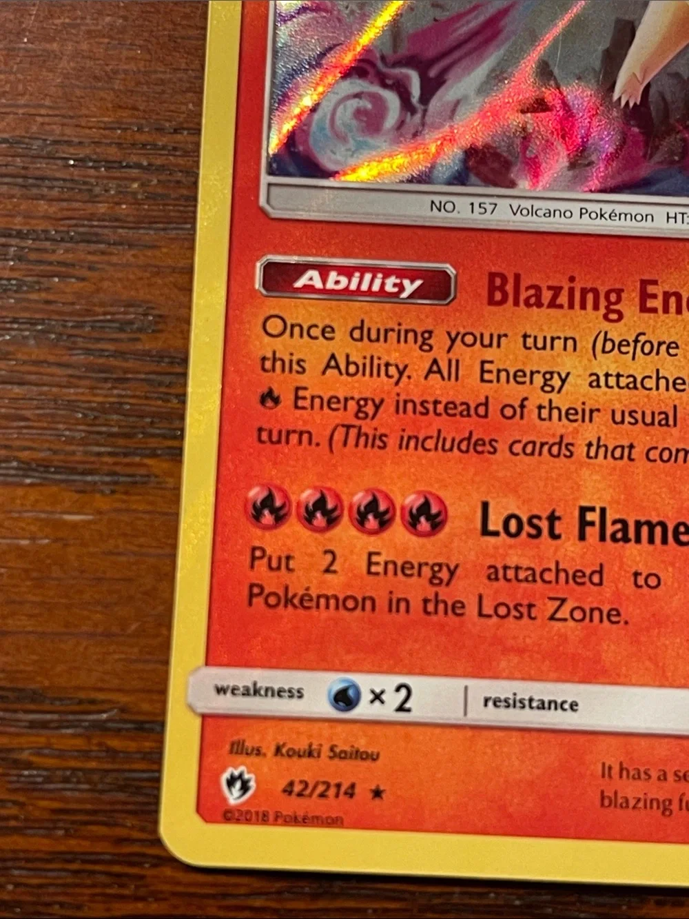Pokemon Typhlosion Holo Red Yellow Orange